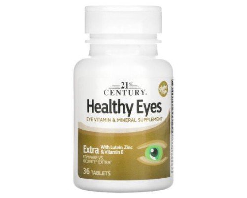 21st Century, Healthy Eyes, Extra With Lutein, Zinc & Vitamin B, 36 Tablets