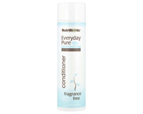 NutriBiotic, Everyday Pure Conditioner, For All Hair Types, Fragrance Free, 10 fl oz (296 ml)