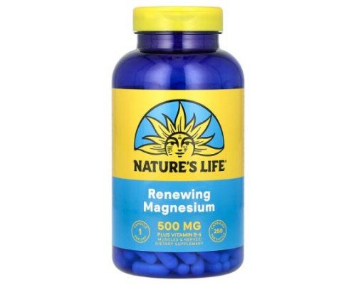 Nature's Life, Renewing Magnesium, 500 mg, 250 Capsules