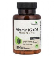 Futurebiotics, Vitamin K2 + D3 , 120 Capsules